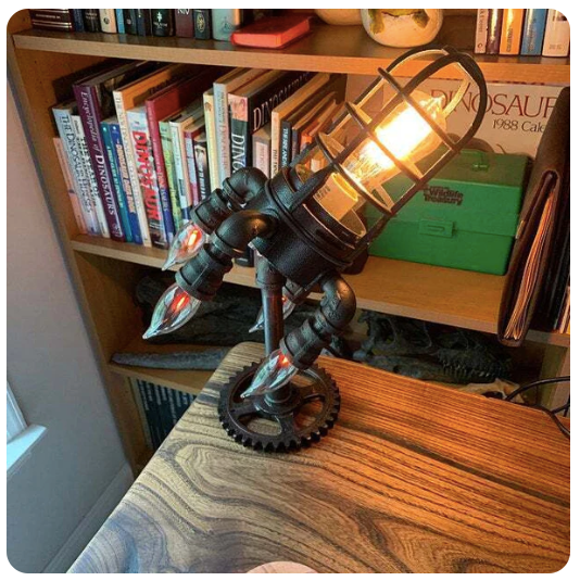 95. Steam Punk Rocket Lamp